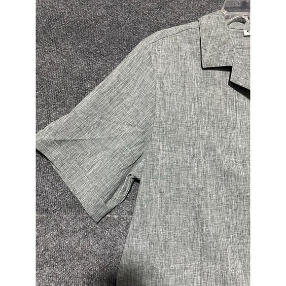 Cintas Work Shirt Men's M Gray Button Down Short Sleeve - Picture 2 of 8